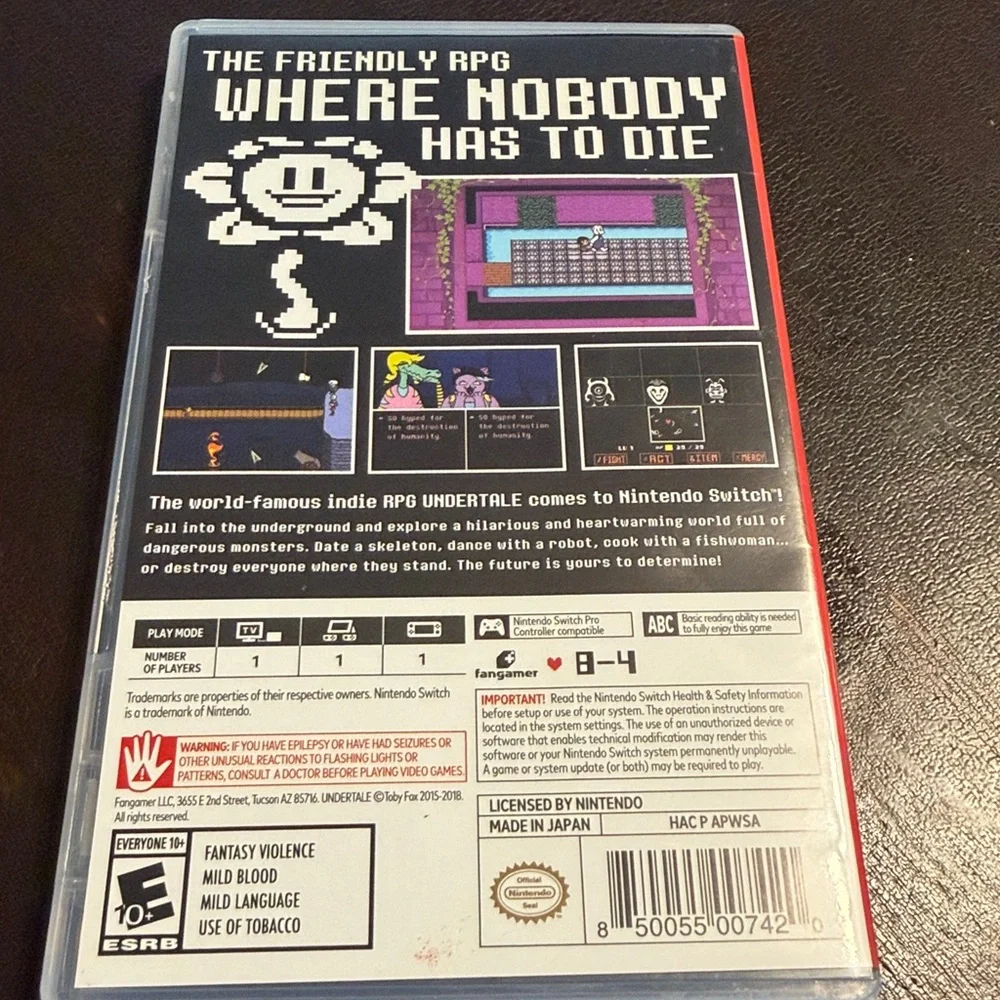 UNDERTALE Nintendo Switch game